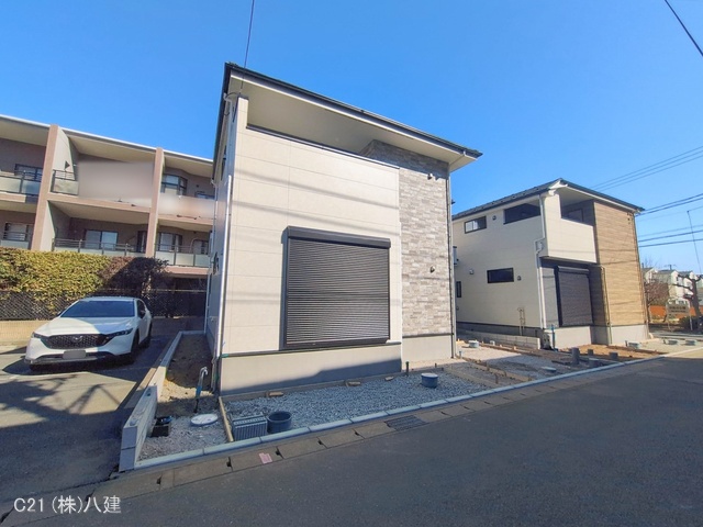 千葉県松戸市胡録台の新築戸建て外構写真 2026年2月3日撮影