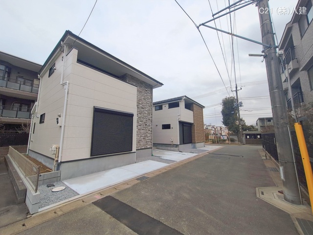 千葉県松戸市胡録台の新築戸建て外構写真 2026年2月23日撮影