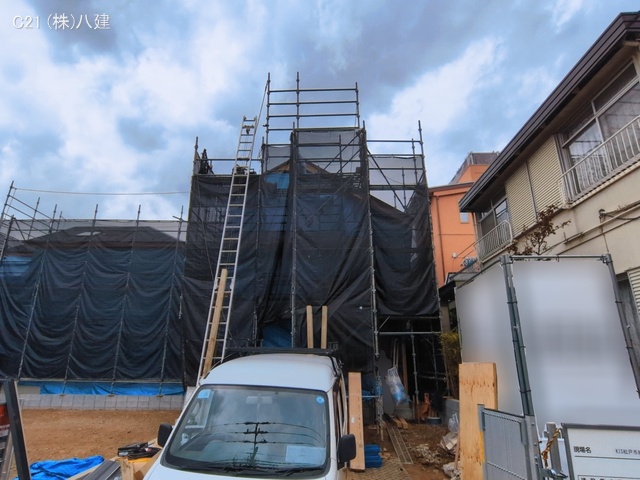 千葉県松戸市緑ケ丘２丁目の新築戸建てシート写真 2026年3月17日撮影