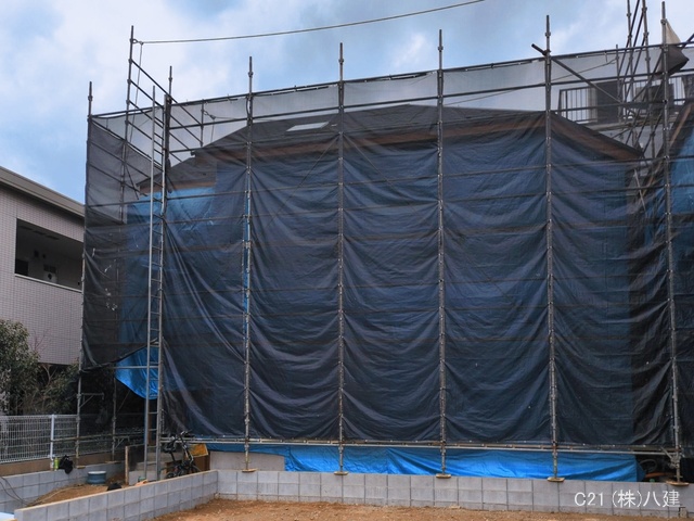 千葉県松戸市緑ケ丘２丁目の新築戸建てシート写真 2026年3月17日撮影