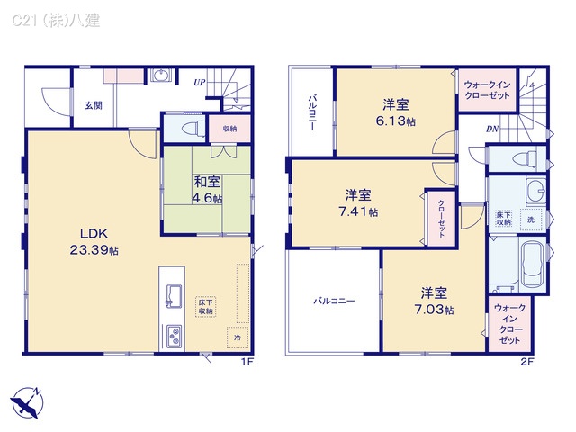 千葉県柏市豊住１丁目の新築戸建て 4LDK間取図 ※図面と異なる場合は現況を優先