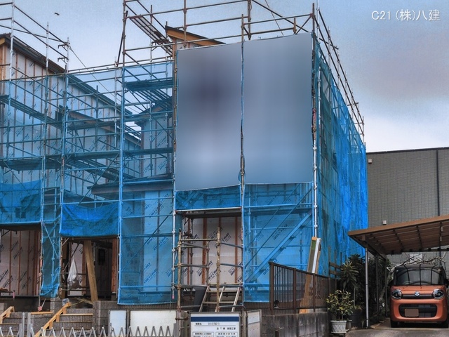 千葉県柏市逆井藤ノ台の新築戸建てシート写真 2026年3月1日撮影