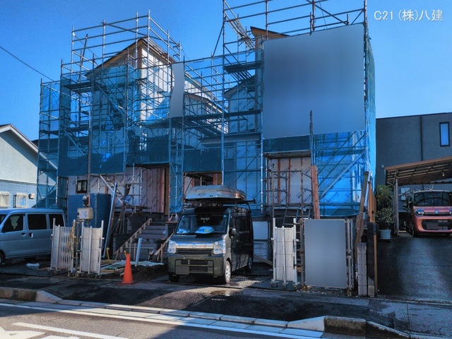 千葉県柏市逆井藤ノ台の新築戸建てシート写真 2026年3月9日撮影