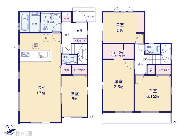千葉県柏市逆井藤ノ台の新築戸建て 4LDK間取図 ※図面と異なる場合は現況を優先