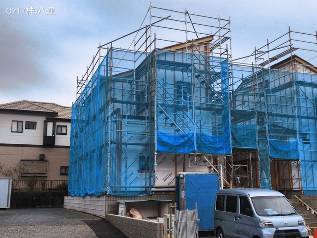 千葉県柏市逆井藤ノ台の新築戸建てシート写真 2026年3月1日撮影
