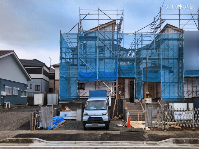 千葉県柏市逆井藤ノ台の新築戸建てシート写真 2026年3月1日撮影