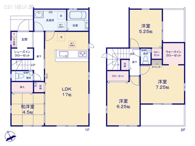 千葉県柏市逆井藤ノ台の新築戸建て 4LDK間取図 ※図面と異なる場合は現況を優先
