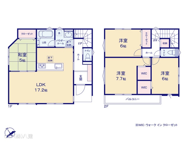 千葉県松戸市高塚新田の新築戸建て 4LDK間取図 ※図面と異なる場合は現況を優先