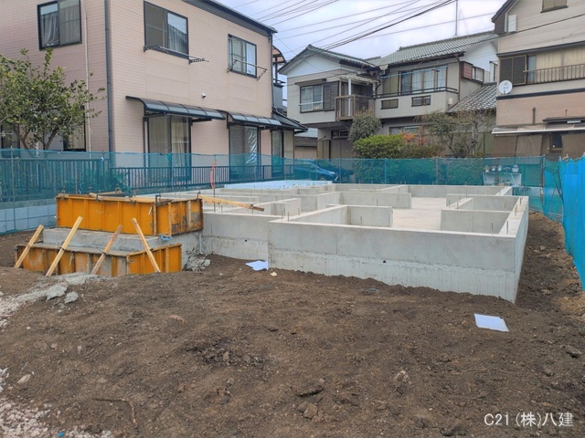 千葉県流山市駒木台の新築戸建て基礎写真 2026年3月24日撮影