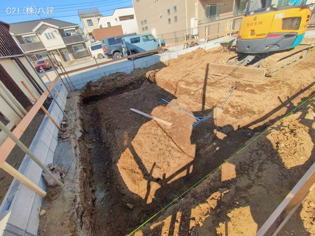 千葉県松戸市稔台8丁目の新築戸建て基礎写真 2026年2月3日撮影