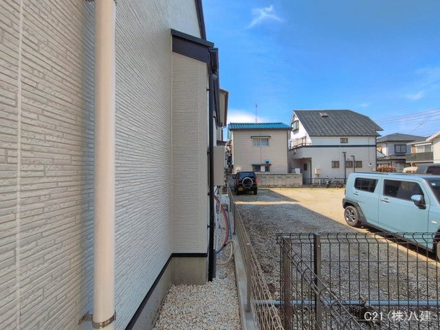 千葉県松戸市稔台8丁目の新築戸建て外構写真 2026年4月16日撮影