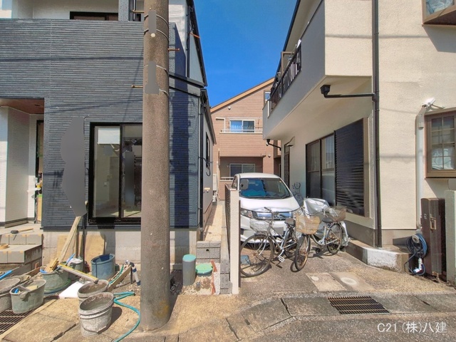 千葉県松戸市稔台8丁目の新築戸建て外構写真 2026年4月16日撮影