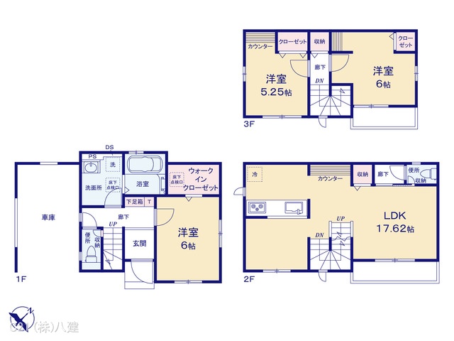 千葉県松戸市稔台8丁目の新築戸建て 3LDK間取図 ※図面と異なる場合は現況を優先