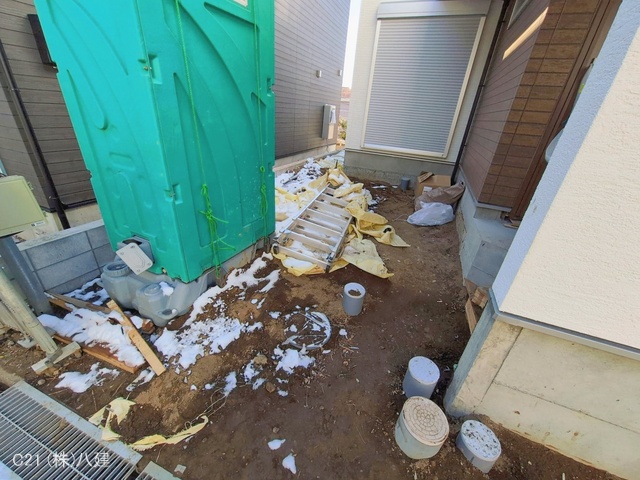 千葉県松戸市八ケ崎１丁目の新築戸建て外構写真 2026年2月8日撮影