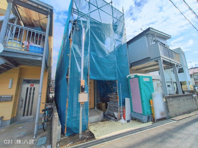 千葉県流山市東初石２丁目の新築戸建てシート写真 2026年2月9日撮影