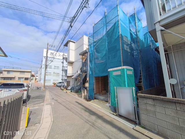 千葉県流山市東初石２丁目の新築戸建てシート写真 2026年2月9日撮影