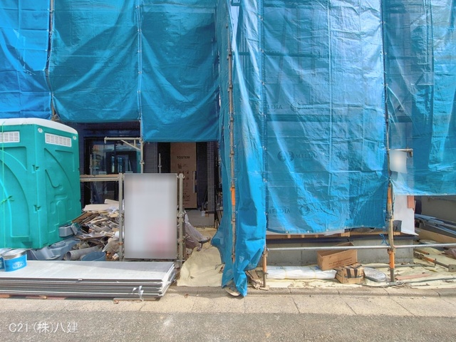 千葉県柏市西原1丁目の新築戸建てシート写真 2026年2月23日撮影