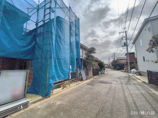 千葉県柏市西原1丁目の新築戸建てシート写真 2026年2月23日撮影