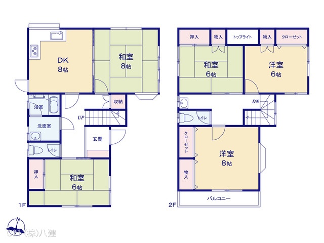 千葉県松戸市牧の原２丁目の中古戸建て 5DK間取図 ※図面と異なる場合は現況を優先