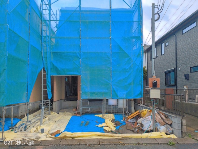 千葉県柏市豊上町の新築戸建て上棟写真 2026年4月9日撮影
