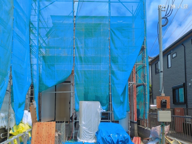 千葉県柏市豊上町の新築戸建てシート写真 2026年4月26日撮影