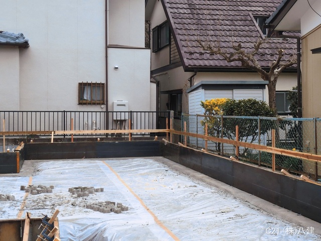 千葉県流山市江戸川台西４丁目の新築戸建て基礎写真 2026年3月17日撮影