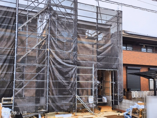 千葉県柏市しいの木台４丁目の新築戸建て上棟写真 2026年3月18日撮影