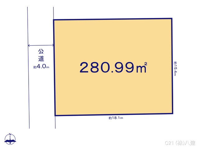 千葉県流山市江戸川台東3丁目の土地 区画図 ※図面と異なる場合は現況を優先
