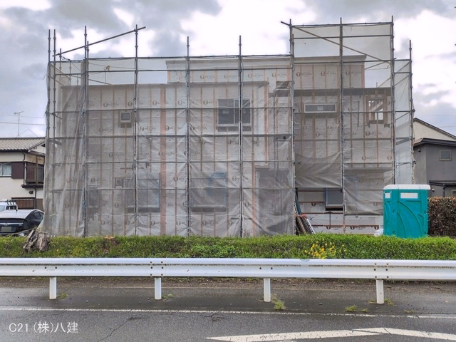 千葉県柏市西原１丁目の新築戸建てシート写真 2026年4月9日撮影