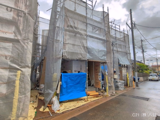 千葉県柏市西原１丁目の新築戸建てシート写真 2026年4月9日撮影