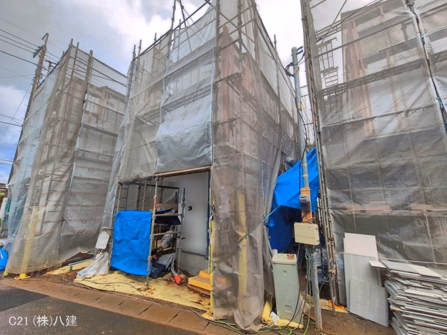 千葉県柏市西原１丁目の新築戸建てシート写真 2026年4月9日撮影