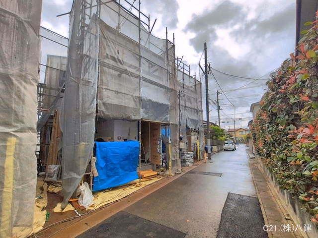 千葉県柏市西原１丁目の新築戸建てシート写真 2026年4月9日撮影