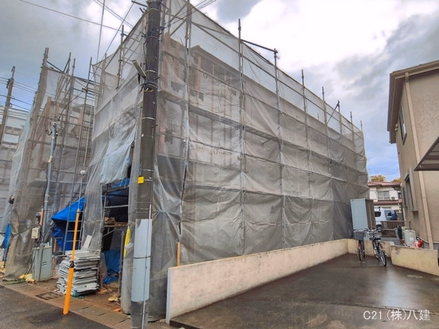千葉県柏市西原１丁目の新築戸建てシート写真 2026年4月9日撮影