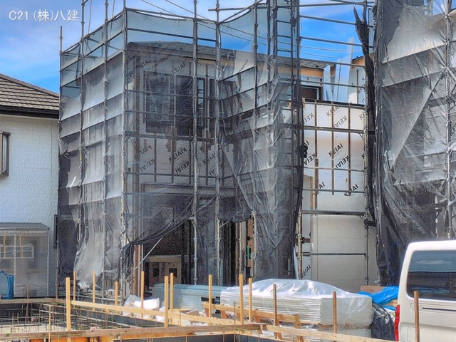 千葉県流山市加４丁目の新築戸建てシート写真 2026年5月6日撮影