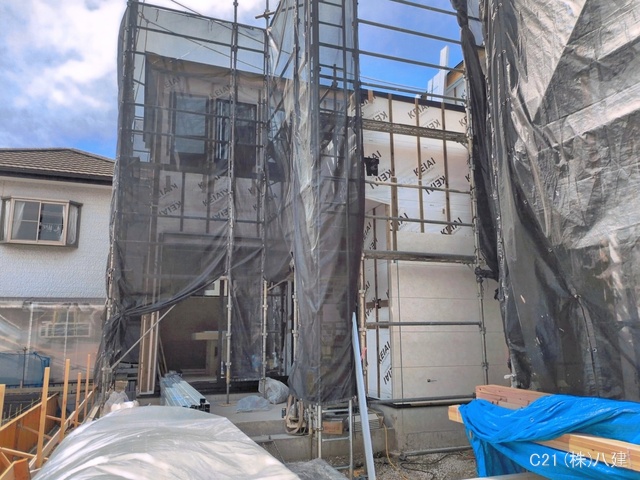 千葉県流山市加４丁目の新築戸建てシート写真 2026年5月6日撮影