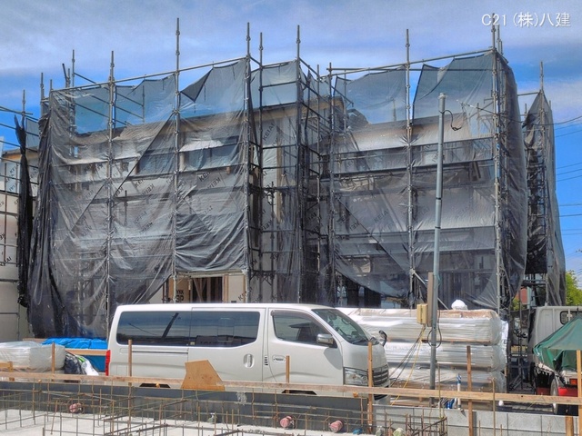 千葉県流山市加４丁目の新築戸建てシート写真 2026年5月6日撮影