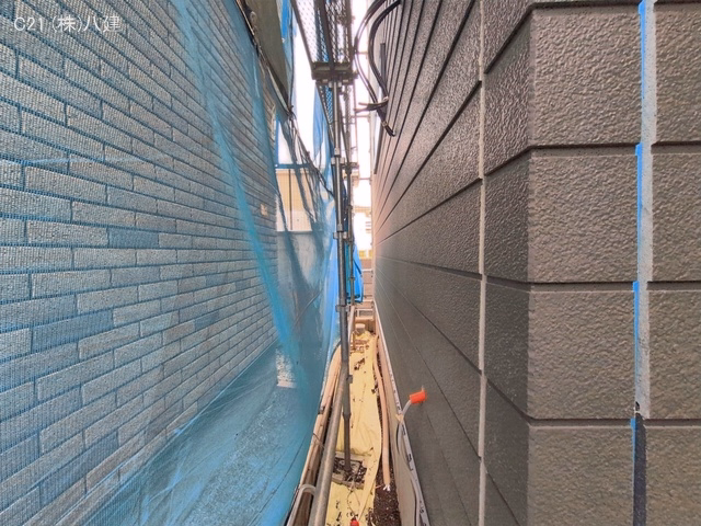 千葉県流山市松ケ丘5丁目の新築戸建てシート写真 2026年6月14日撮影