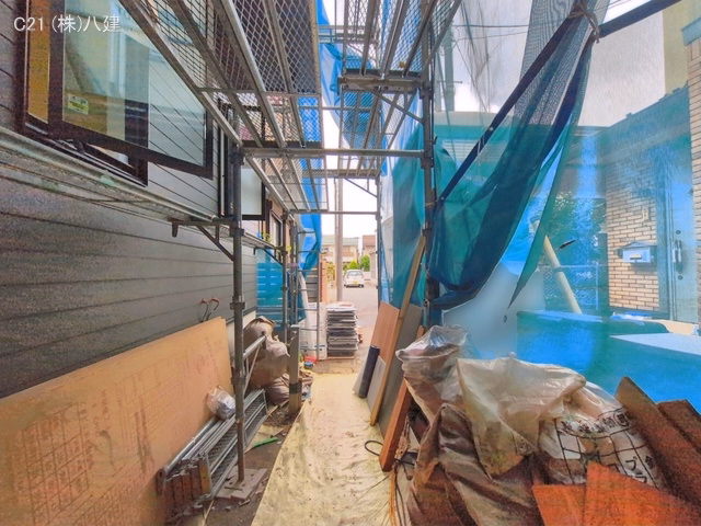 千葉県流山市松ケ丘5丁目の新築戸建てシート写真 2026年6月14日撮影