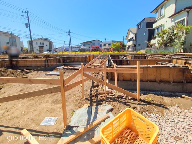 東京都府中市四谷５丁目の新築戸建て基礎写真 2025年4月15日撮影