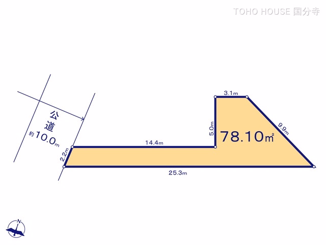 土地 府中市是政6丁目 区画図