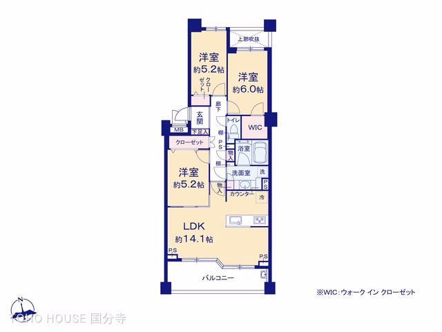 中古マンション ラヴィドール府中武蔵野台 間取図