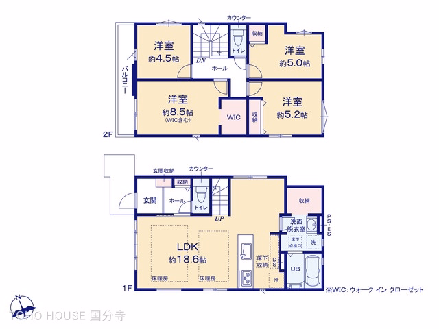 新築戸建て 小金井市貫井南町9期 1号棟 間取図