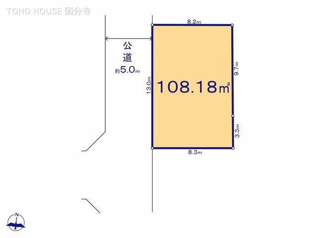 土地 小金井市東町2丁目 区画図