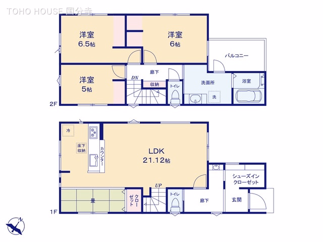 新築戸建て 国分寺市戸倉V期 1号棟 間取図
