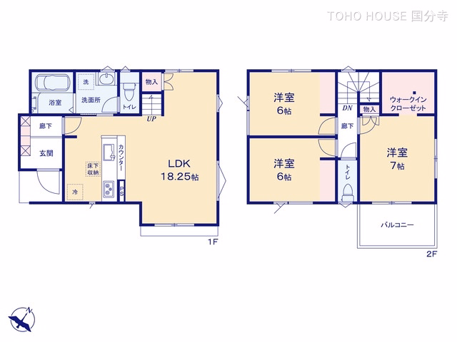 新築戸建て 国分寺市戸倉V期 3号棟 間取図