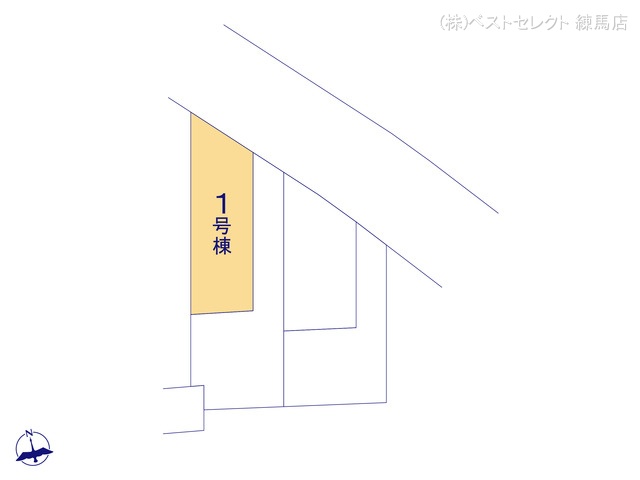 東京都練馬区大泉町4丁目の新築戸建て全体区画図 ※図面と異なる場合は現況を優先
