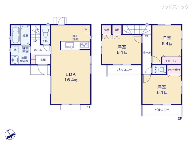 東京都調布市上石原１丁目の新築戸建て 3LDK間取図 ※図面と異なる場合は現況を優先