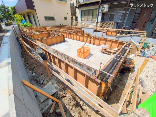 東京都調布市染地１丁目の新築戸建て基礎写真 2025年7月28日撮影