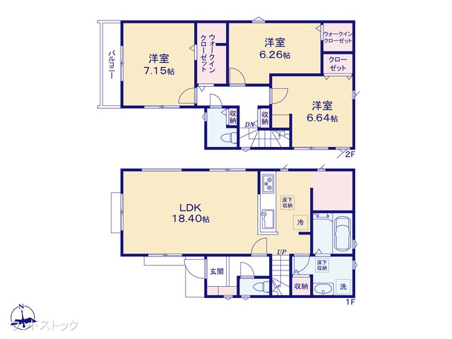 東京都三鷹市上連雀９丁目の新築戸建て 3LDK間取図 ※図面と異なる場合は現況を優先