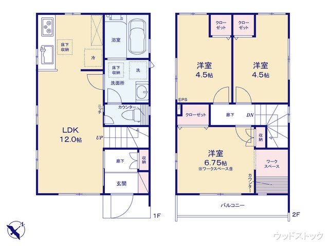 東京都調布市深大寺東町６丁目の新築戸建て 3LDK間取図 ※図面と異なる場合は現況を優先